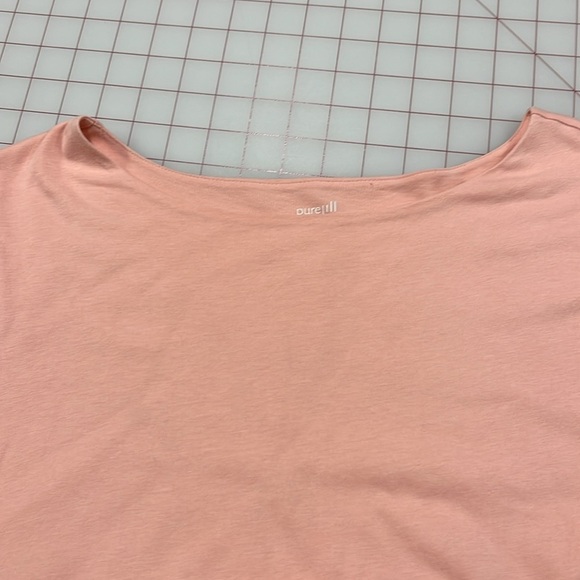 J. JILL Pure Jill Boatneck Layered 3/4 SLV Cotton Rich Peach Tunic SZ XL - Picture 8 of 15